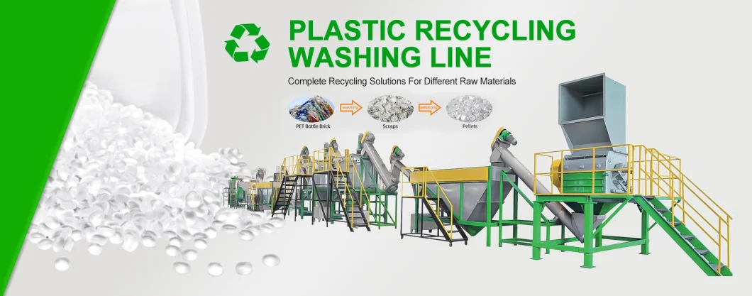 Plastic PP PE Film Pet Bottle Washing Recycling and Pelletizing Film Crushing Machine Pet Bottle Crusher Machine Plastic Recycling Machine