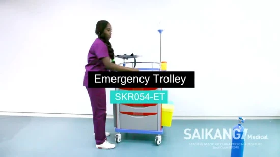 Skr054-Et ABS Médecine d'urgence médicale de l'hôpital de l'équipement de chariot de traitement des soins infirmiers avec des tiroirs