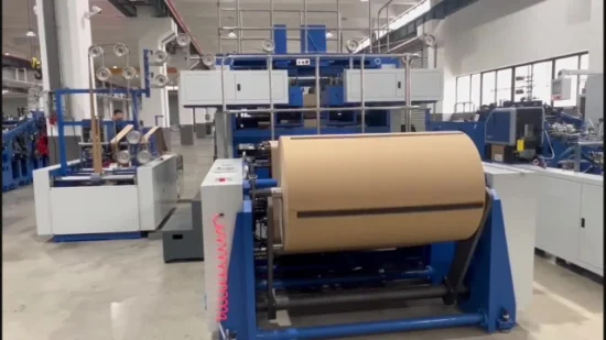 Maker Folder Flat Bottom Food Kraft Shopping Paper Bag Making Machine avec poignée en ligne